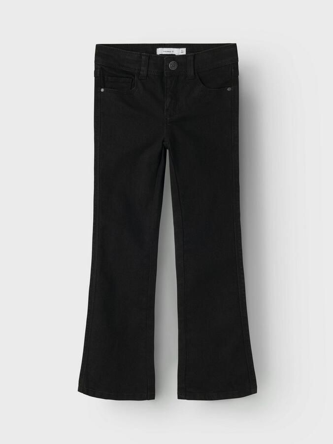 Name it KIDS bootcut fit jeans NKFPOLLY black denim Zwart Meisjes Stretchdenim 104 - Foto 5