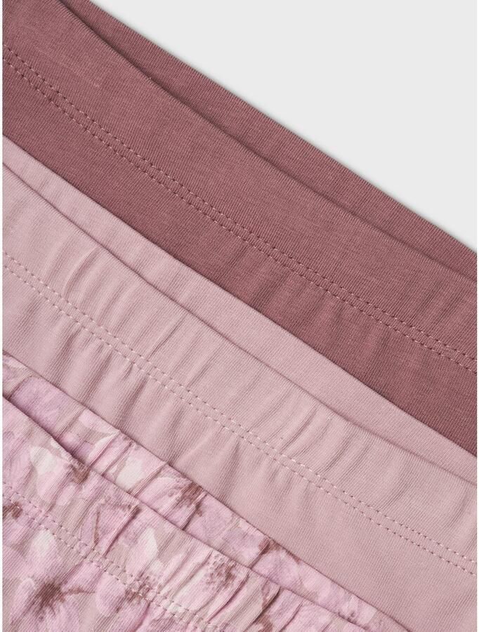 Name it MINI hipster NMFTIGHTS FLOWER set van 3 paars mauve Slip Meisjes Stretchkatoen 104 - Foto 5