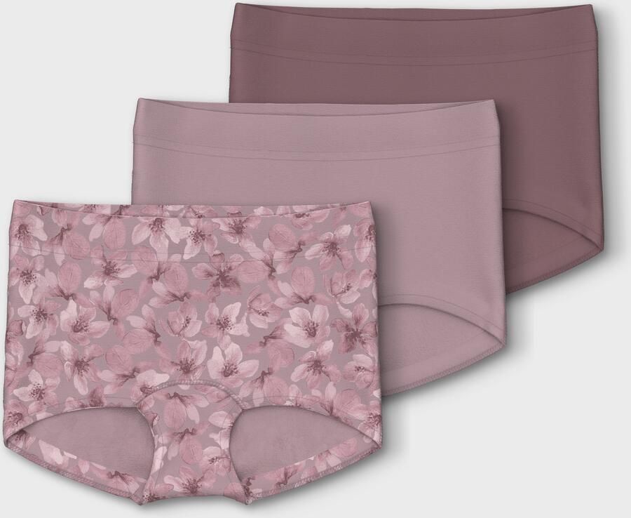 Name it MINI hipster NMFTIGHTS FLOWER set van 3 paars mauve Slip Meisjes Stretchkatoen 104 - Foto 4