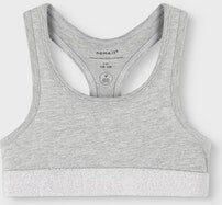 Name it KIDS bh top set van 2 lichtroze grijs melange Meisjes Stretchkatoen 122 128 - Foto 7