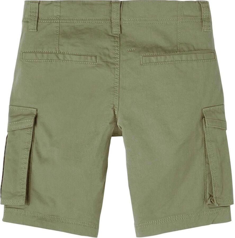 Name it KIDS regular fit cargo bermuda NKMRYAN kaki Korte broek Groen Stretchkatoen 104 - Foto 2