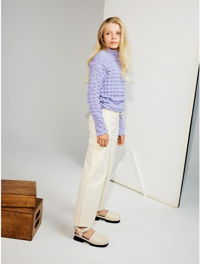 Name it KIDS loose fit jeans offwhite Broek Wit Meisjes Stretchdenim Effen 128 - Foto 5