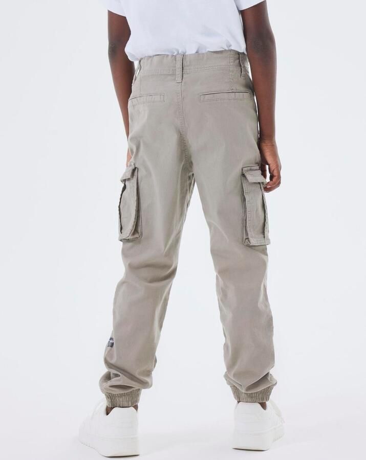 Name it KIDS regular fit cargobroek NKMRYAN beige Jongens Stretchkatoen 116 - Foto 6
