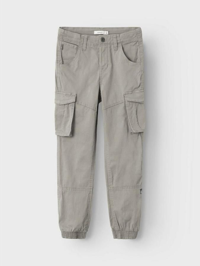 Name it KIDS regular fit cargobroek NKMRYAN beige Jongens Stretchkatoen 116 - Foto 4