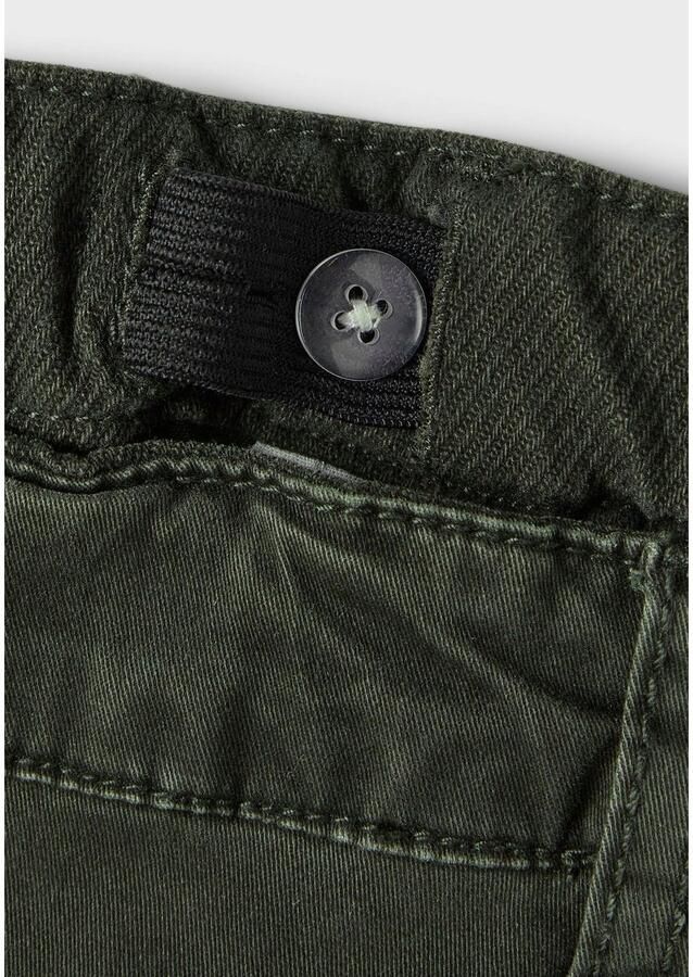 Name it MINI loose fit cargobroek NMMBEN donkergroen Jongens Stretchkatoen 116