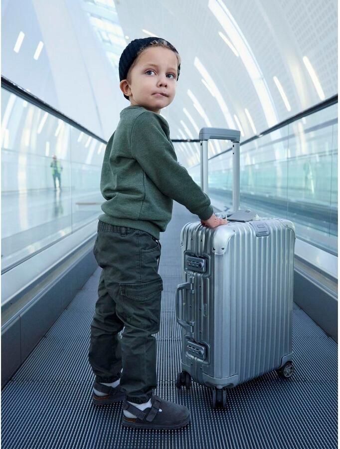 Name it MINI regular fit cargobroek NMMBEN donkergrijs Jongens Stretchkatoen 104 - Foto 3