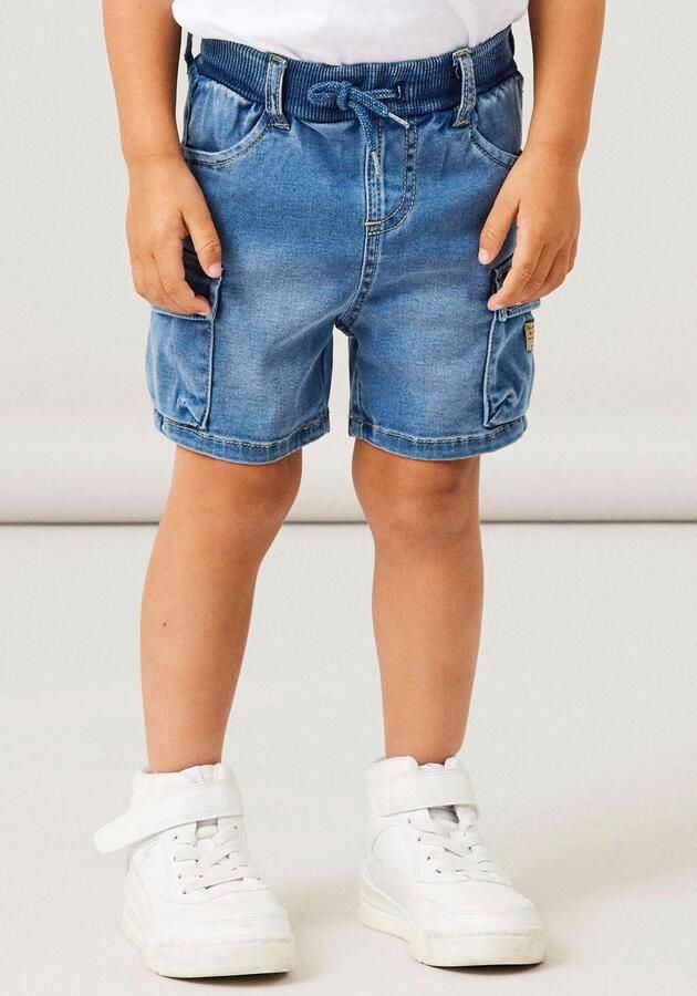 Name It Cargoshort Coole jeansshorts NMMBEN BAGGY DNM L SHORTS 8610-TO NOOS (Cargozakken baggy fit verstelbare tailleband elastische manchetten) - Foto 4