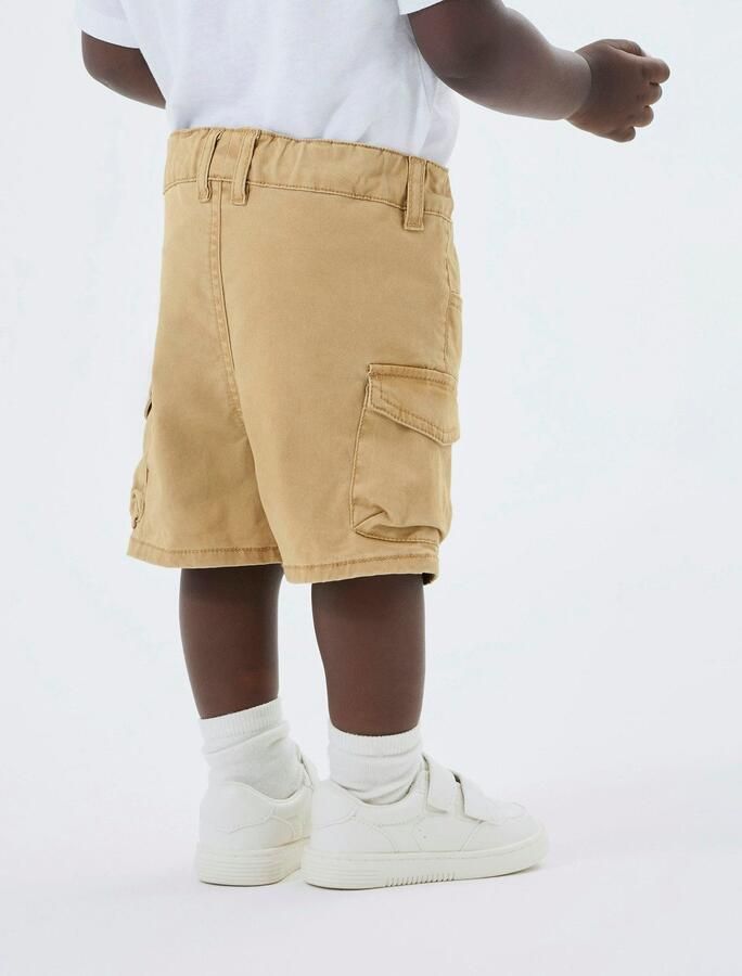 Name it MINI loose fit cargo short NMMBEN beige Korte broek Jongens Stretchkatoen 104 - Foto 3
