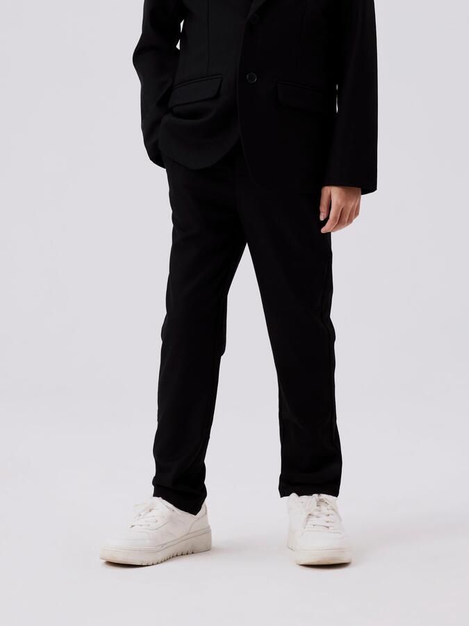 Name it KIDS tapered fit broek NKMRIRAMEL zwart Jongens Polyester Effen 116 - Foto 7