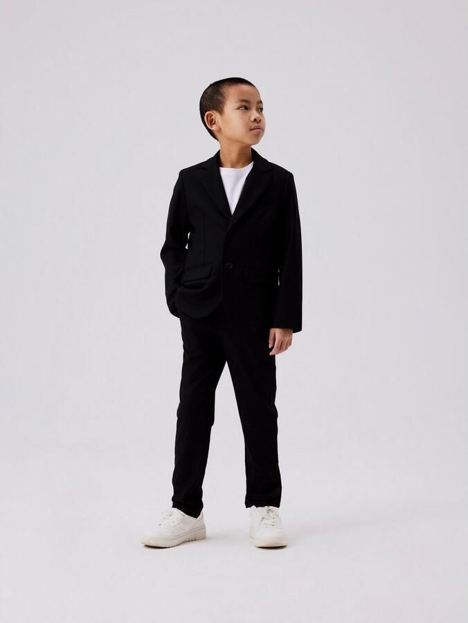 Name it KIDS tapered fit broek NKMRIRAMEL zwart Jongens Polyester Effen 116 - Foto 3