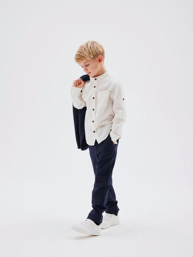 Name it KIDS tapered fit broek NKMRIRAMEL zwart Jongens Polyester Effen 116 - Foto 5