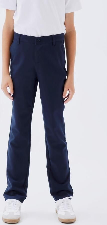 Name it KIDS tapered fit broek NKMRIRAMEL donkerblauw Jongens Polyester 116 - Foto 6