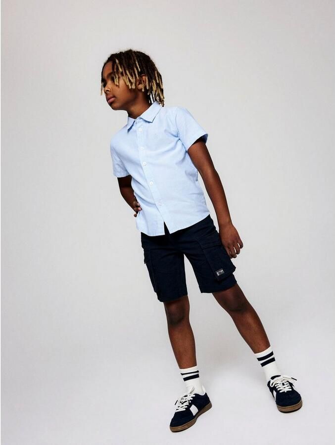 Name it KIDS regular fit chino short NKMSILAS donkerblauw Korte broek Stretchkatoen 116 - Foto 6