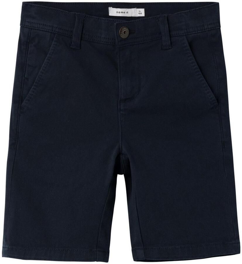 Name it KIDS regular fit chino short NKMSILAS donkerblauw Korte broek Stretchkatoen 164