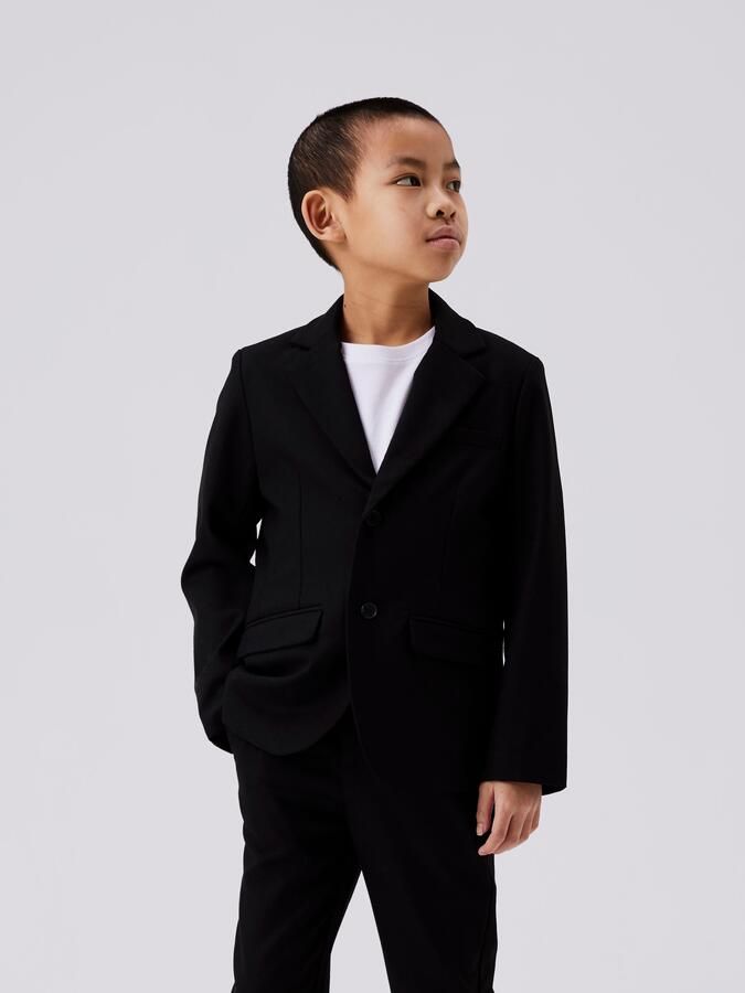 Name it KIDS colbert NKMRIRAMEL zwart Jongens Polyester Reverskraag Effen 116 - Foto 5