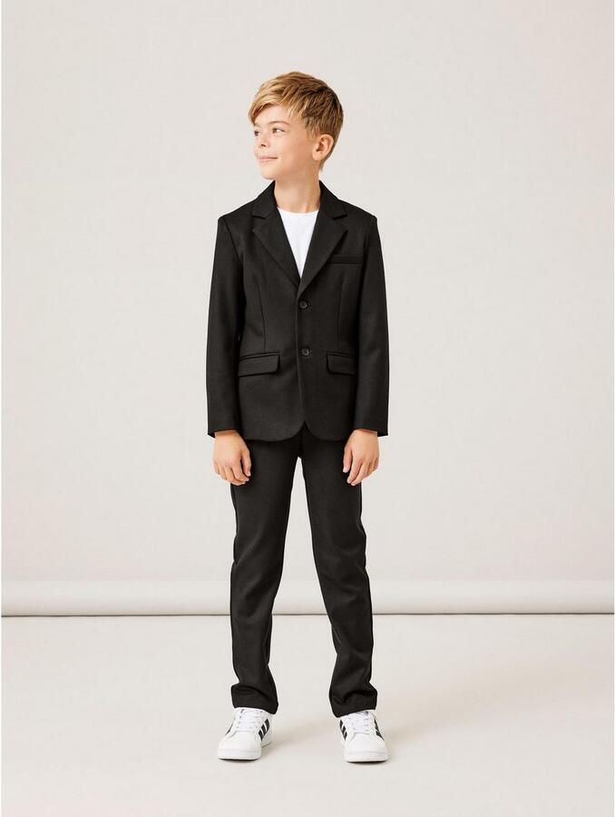 Name it KIDS colbert NKMRIRAMEL zwart Jongens Polyester Reverskraag Effen 116