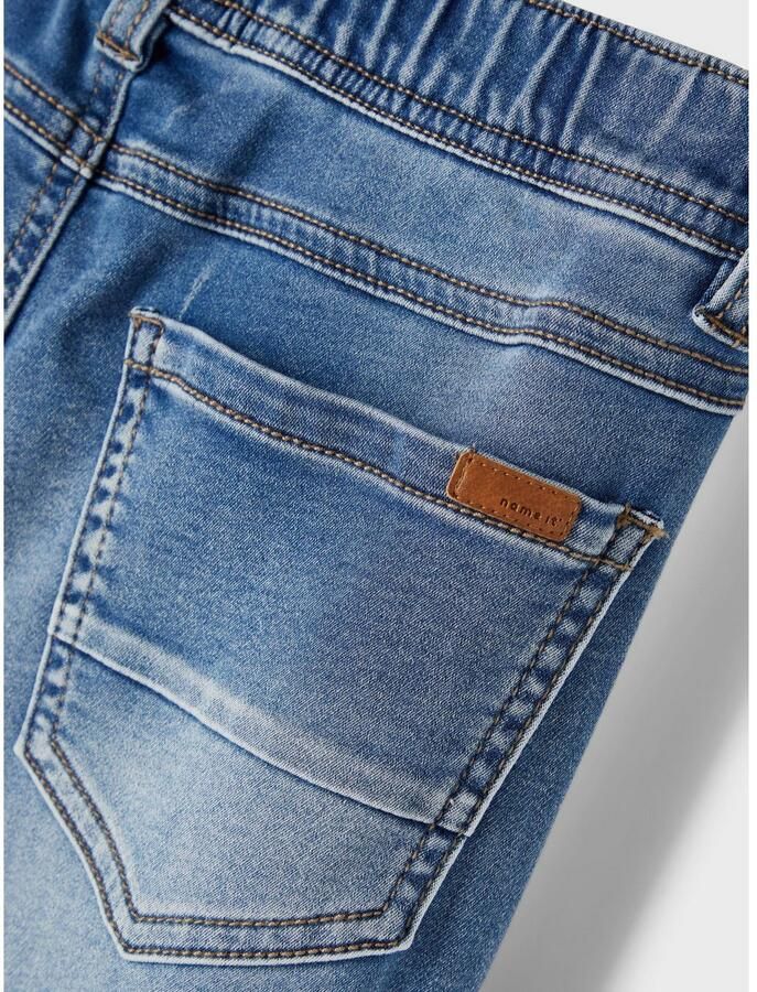 Name It Comfortjeans NKMROBIN voor jongens met knoopsluiting en elastisch denim casual gesneden denim slijtage-effecten aangezette manchet - Foto 2