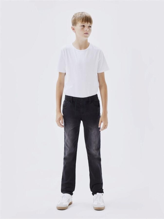 Name it KIDS slim fit jeans NKMROBIN zwart Jongens Stretchdenim Effen 122 - Foto 7