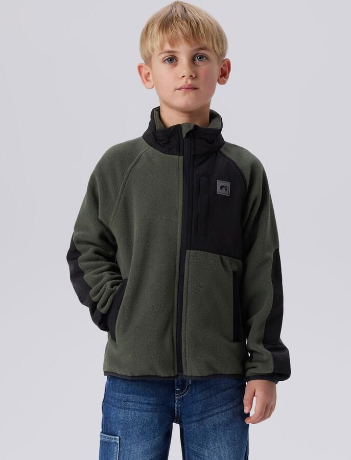 Name It Fleecejack NKNMYLES FLEECE JACKET NOOS in materiaalmix en coole colorblocking-look - Foto 6