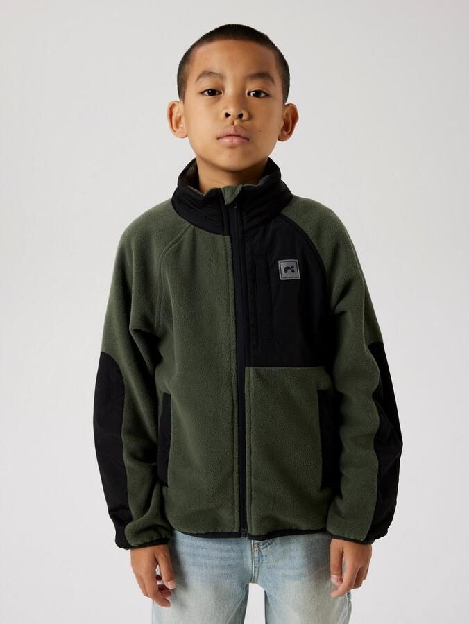 Name It Fleecejack NKNMYLES FLEECE JACKET NOOS in materiaalmix en coole colorblocking-look - Foto 3