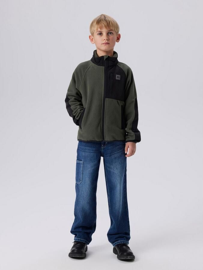 Name It Fleecejack NKNMYLES FLEECE JACKET NOOS in materiaalmix en coole colorblocking-look - Foto 4