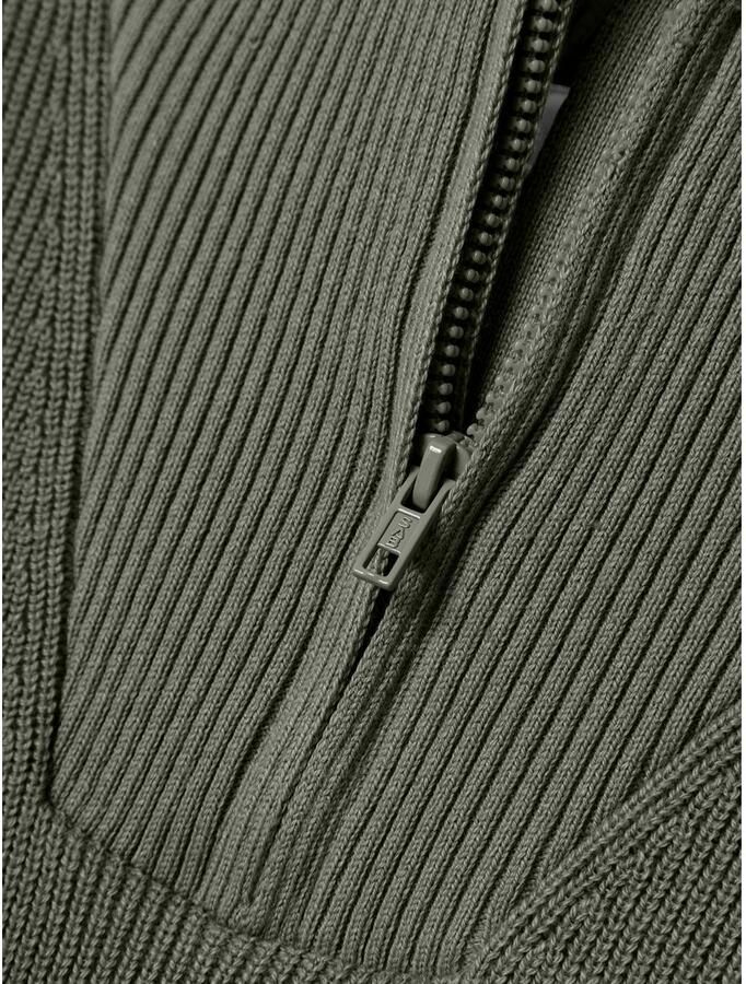 Name it KIDS gebreide trui groen Jongens Katoen Opstaande kraag Effen 158 164 - Foto 2