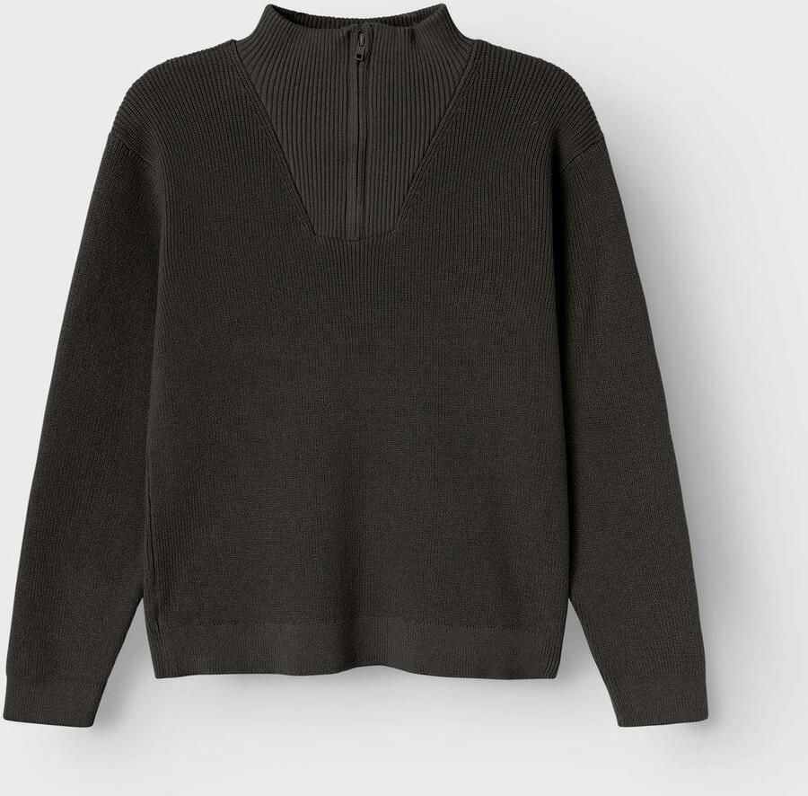 Name it KIDS gebreide trui zwart Jongens Katoen Opstaande kraag Effen 146 152