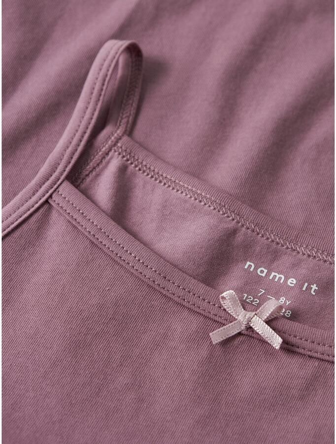 Name It Hemd NKFSTRAP voor meisjes met stretchcomfort in 4-pack bedrukt casual regular fit katoenmix ronde hals (set 4 stuks)