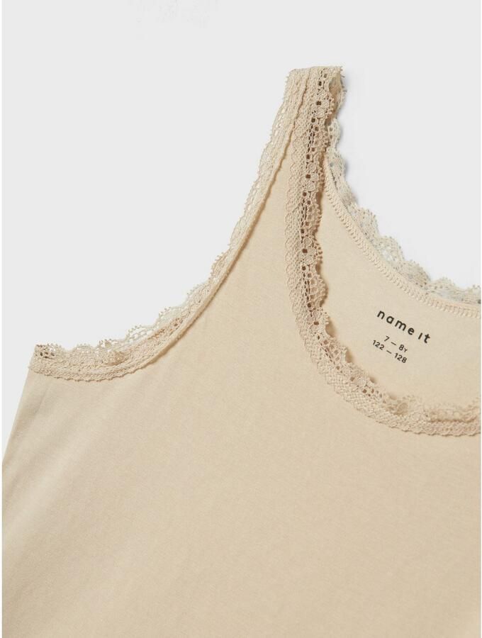 NAME IT KIDS hemd NKFTANK set van 2 zand bruin