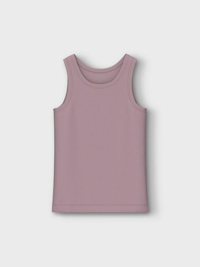 Name it MINI hemd NMFTANK TOP FLOWER set van 2 mauve Paars Meisjes Stretchkatoen Ronde hals 104 - Foto 8