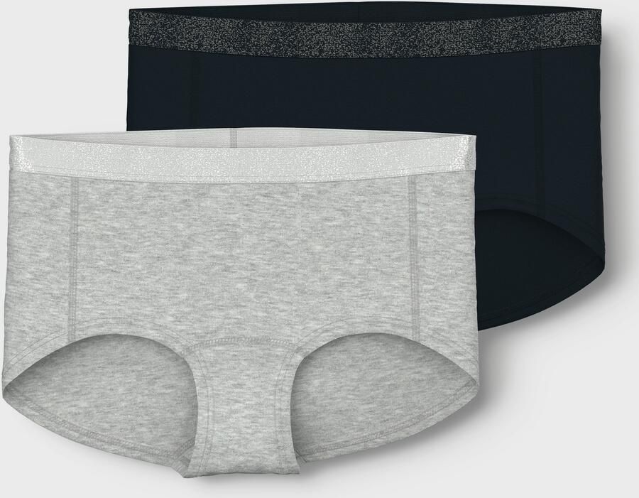 NAME IT KIDS hipster set van 2 zwart grijs melange - Foto 2