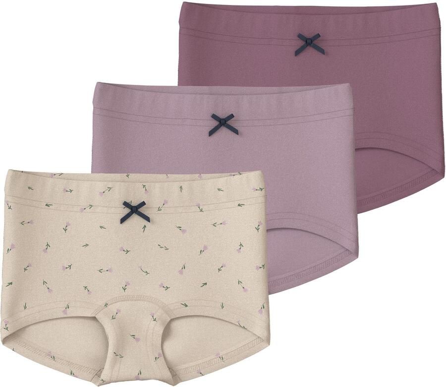 Name it MINI hipster NMFTIGHTS set van 3 beige lila paars Slip Meisjes Stretchkatoen 104 - Foto 7