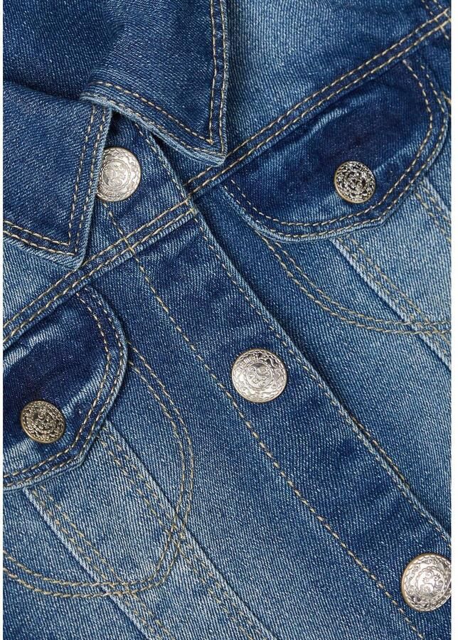 Name it KIDS spijkerjas medium blue denim Blauw Effen 128 - Foto 3