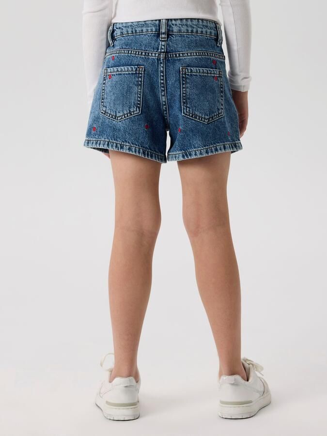 Name It Jeansshort NKFBELLA REG DNM SHORTS 3674-BE NOOS Katoen verstelbare band geborduurde details - Foto 7