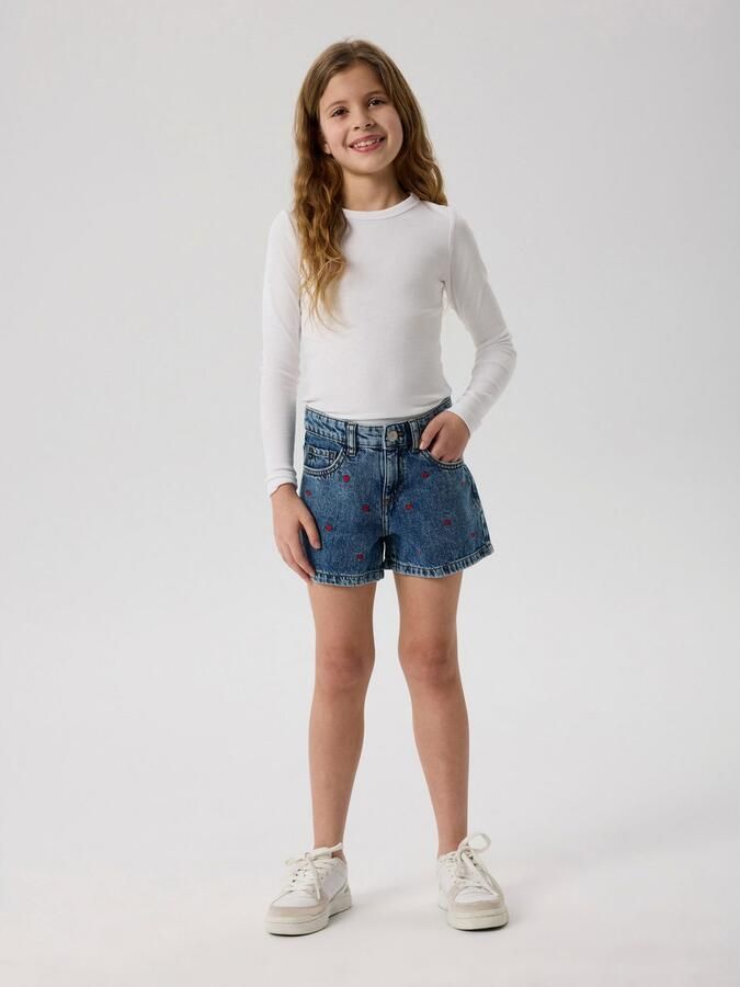 Name It Jeansshort NKFBELLA REG DNM SHORTS 3674-BE NOOS Katoen verstelbare band geborduurde details - Foto 6