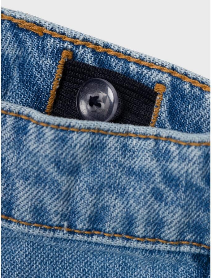 Name It Jeansshort NKFBELLA REG DNM SHORTS 3674-BE NOOS Katoen verstelbare band geborduurde details - Foto 4