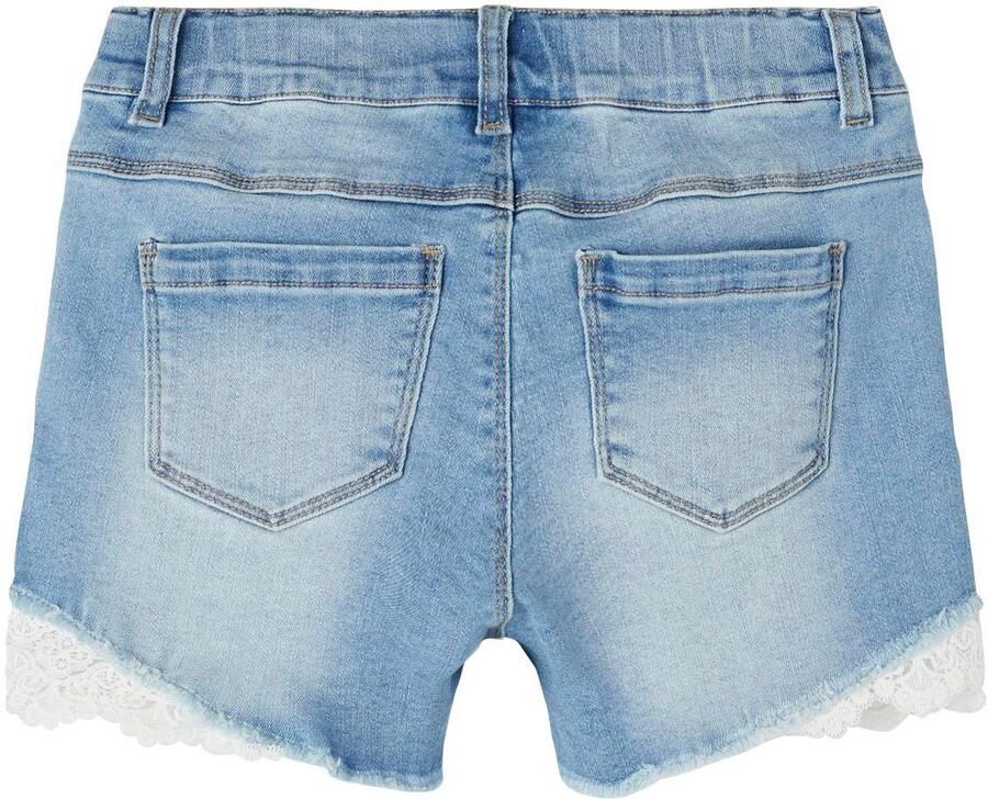 Name it KIDS regular fit jeans short NKFSALLI stonewashed Denim short Blauw Meisjes Stretchdenim 164 - Foto 5