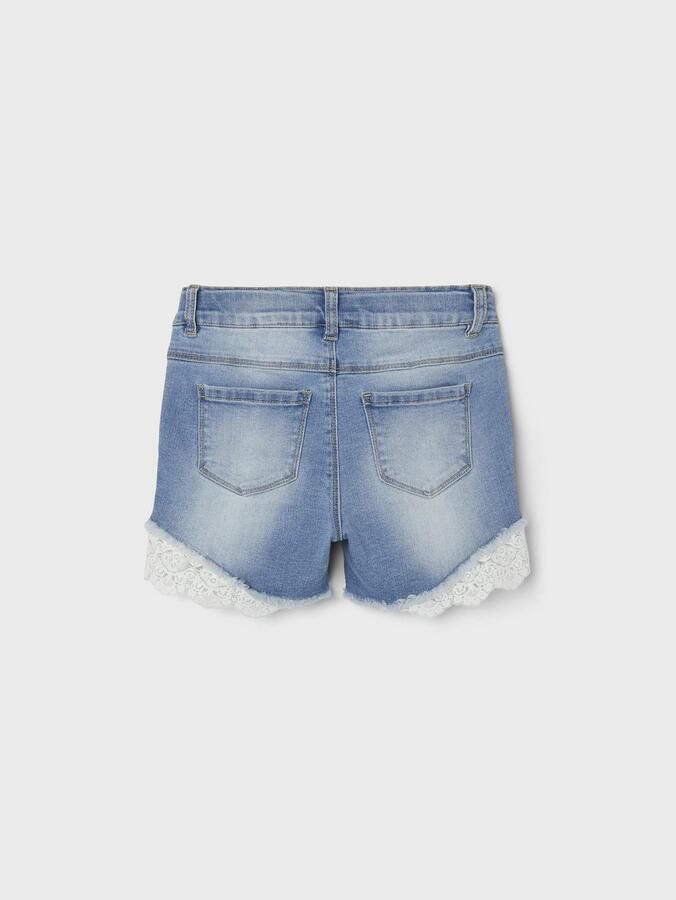 Name it KIDS regular fit jeans short NKFSALLI stonewashed Denim short Blauw Meisjes Stretchdenim 164 - Foto 8
