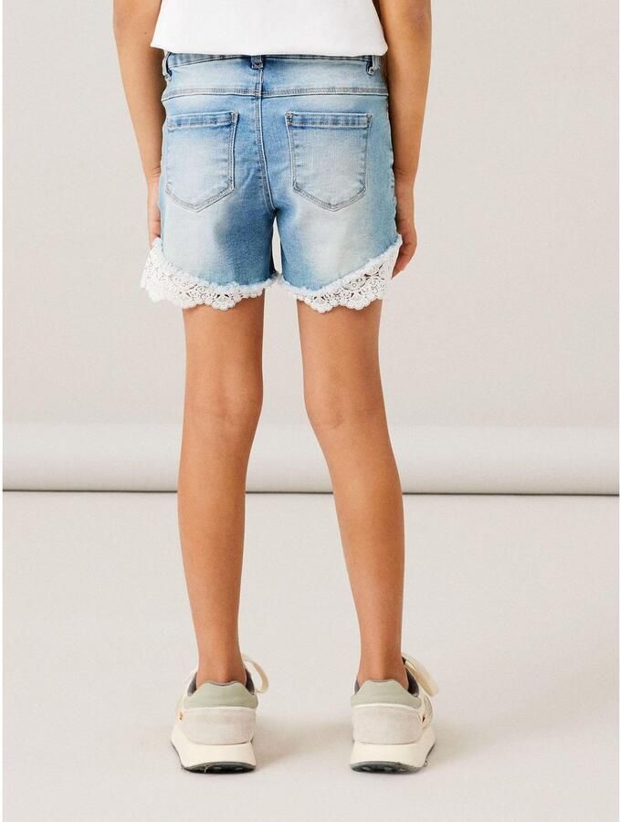 Name it KIDS regular fit jeans short NKFSALLI stonewashed Denim short Blauw Meisjes Stretchdenim 164 - Foto 12