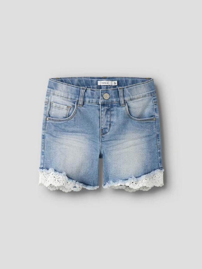 Name it KIDS regular fit jeans short NKFSALLI stonewashed Denim short Blauw Meisjes Stretchdenim 164 - Foto 11