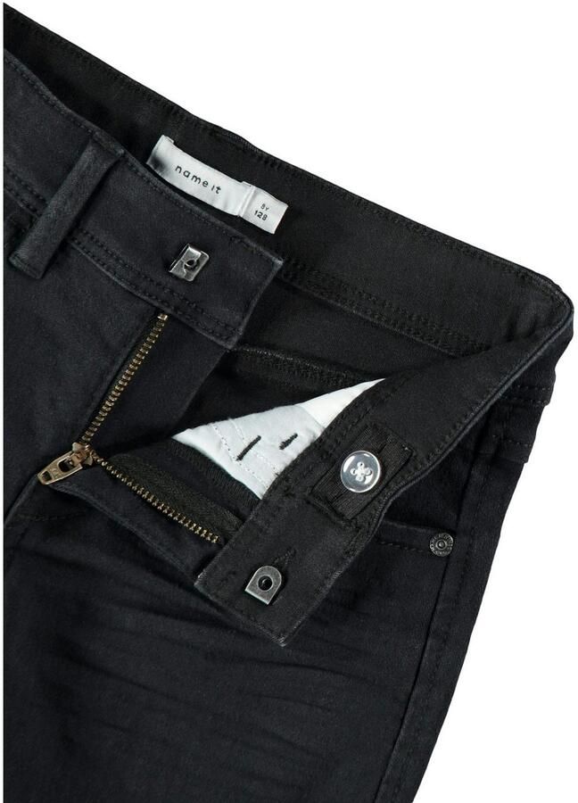 Name it KIDS slim fit jeans bermuda NKMSOFUS black denim short Zwart Jongens Stretchdenim 176 - Foto 6