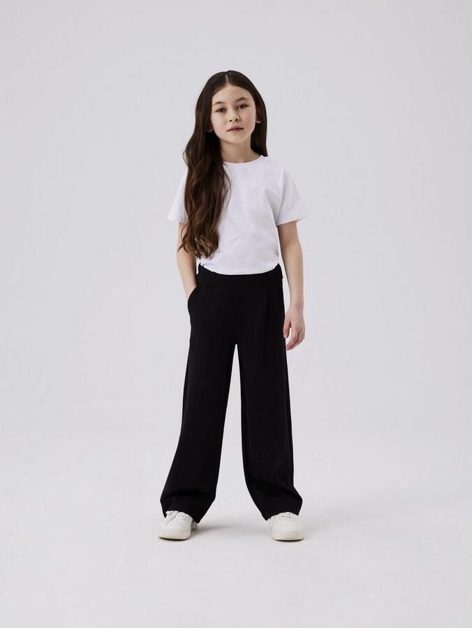 Name it KIDS straight fit broek NKFNAIDA zwart Meisjes Viscose Effen 116 - Foto 4