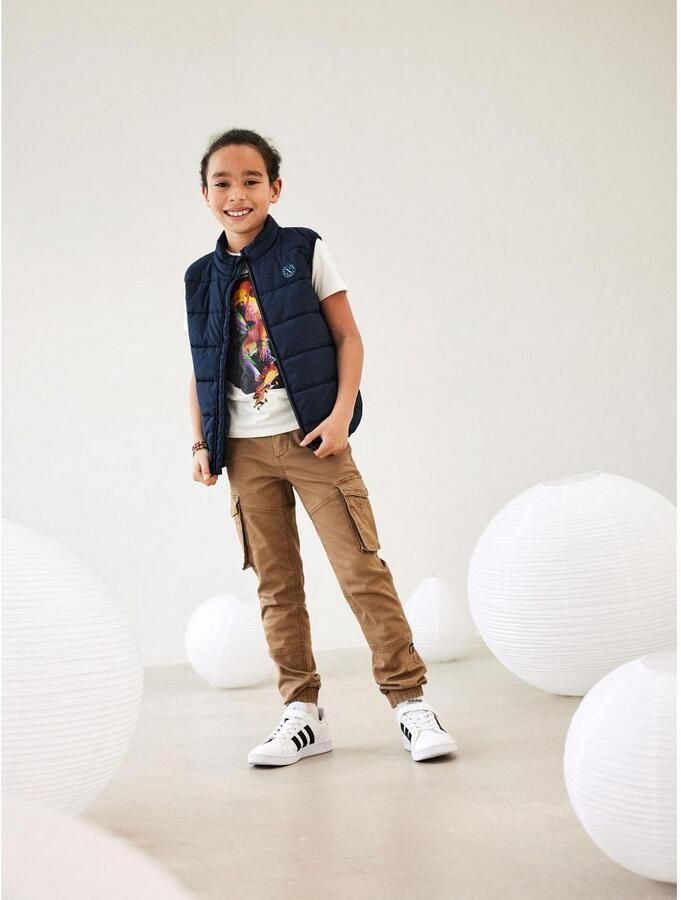 Name it KIDS bodywarmer NKMMYLANE donkerblauw Jongens Gerecycled polyester Opstaande kraag 176 - Foto 4