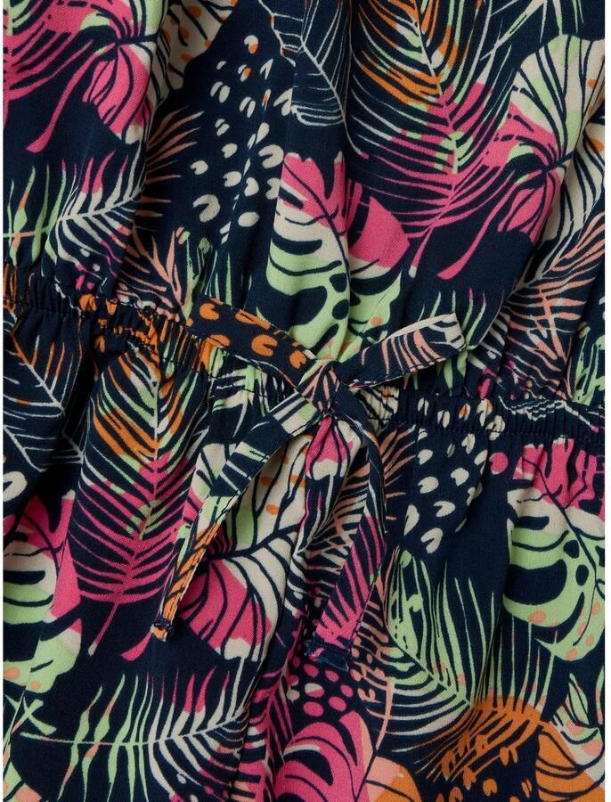 Name It Korte jumpsuit NKFVINAYA PLAYSUIT FFF Kunstvezel elastische band all-over print