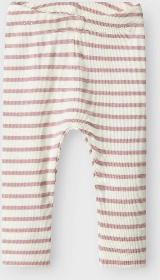 Name it BABY gestreepte broek NBNBANI roze ecru Jongens Katoen Streep 104 - Foto 5