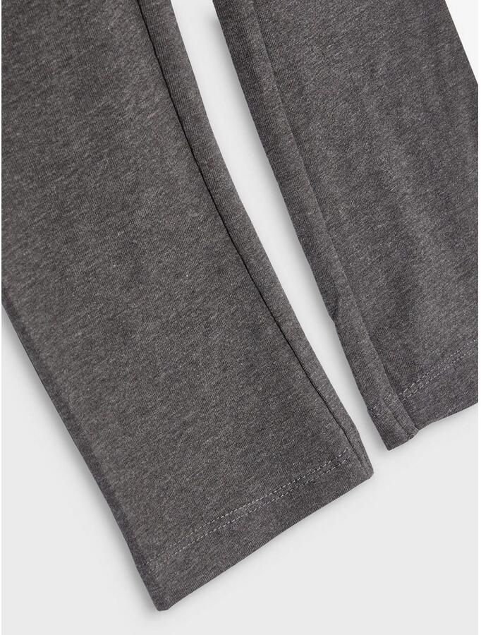 Name it KIDS legging NKFVIVIAN set van 2 donkergrijs melange zwart Meisjes Stretchkatoen 134 140 - Foto 2