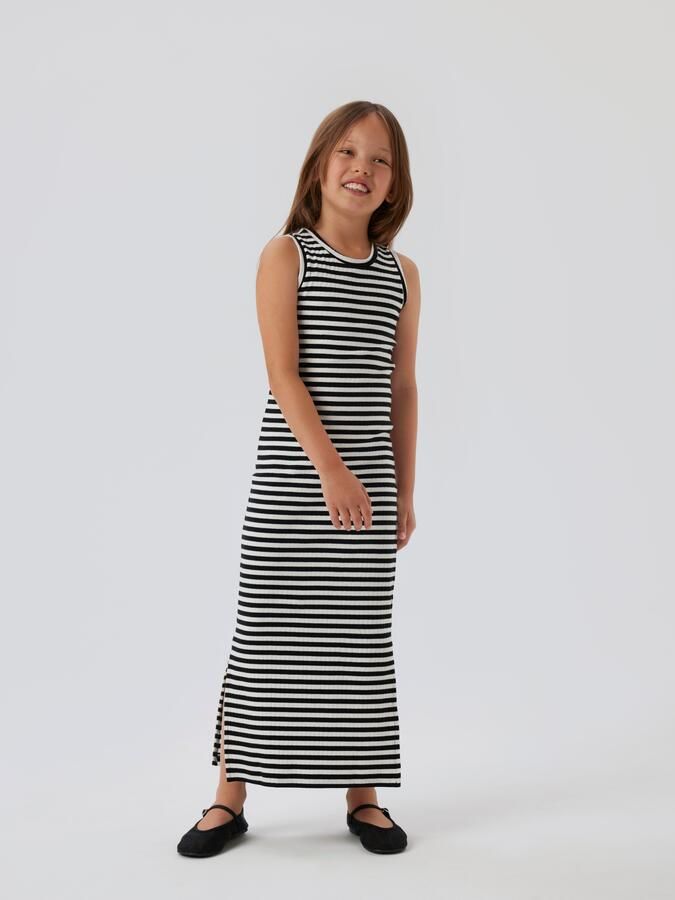 Name It Maxi-jurk NKFSURAJA XSL SL MAXI DRESS NOOS Katoenmix met stretch jersey zijsplitjes - Foto 3