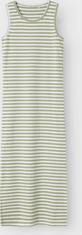 Name It Maxi-jurk NKFSURAJA XSL SL MAXI DRESS NOOS Katoenmix met stretch jersey zijsplitjes - Foto 4