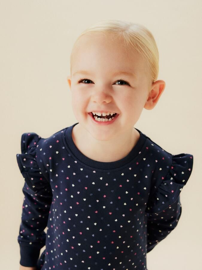 Name It Mini-jurk NMFOEANA LS SWE DRESS BRU PB - Foto 3