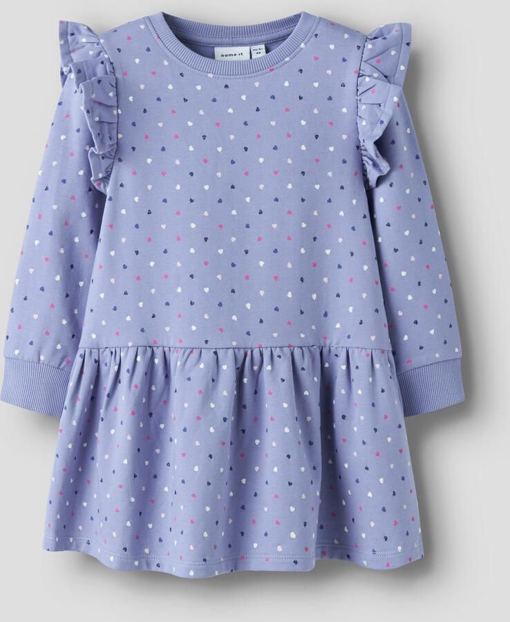 Name It Mini-jurk NMFOEANA LS SWE DRESS BRU PB